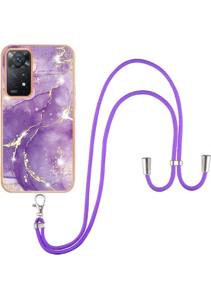 Xiaomi Redmi Için Not 11 4g Mermer Crossbody Kordon Askısı Tampon (Yurt Dışından)
