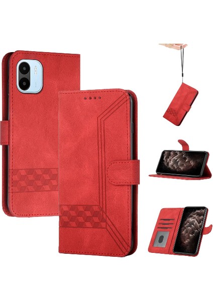 Kullanışlı Stand Özelliği ile Xiaomi Redmi A1 Cüzdan Kılıf Pu Deri Kart Kapağı ile Uyumlu (Yurt Dışından)