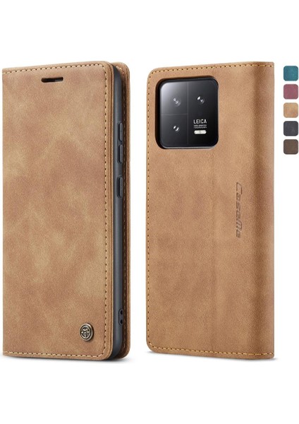 Xiaomi 13 Için Flip Case Folio Kitap Durumda Kart Yuvası Kickstand Manyetik (Yurt Dışından)