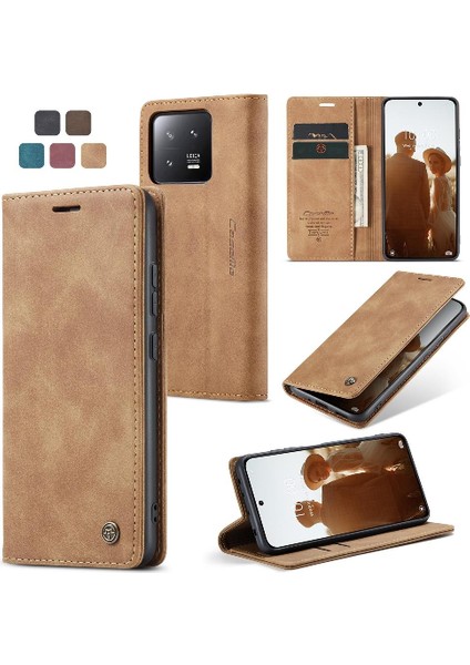 Xiaomi 13 Için Flip Case Folio Kitap Durumda Kart Yuvası Kickstand Manyetik (Yurt Dışından) modelleri
