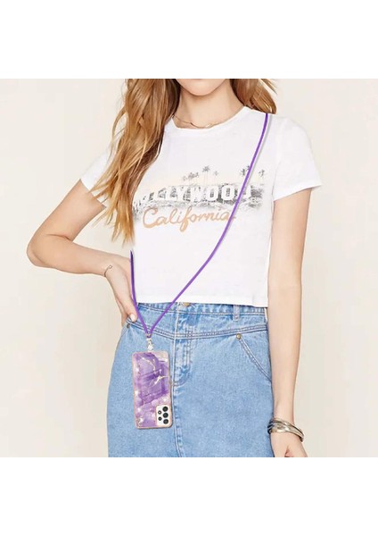 Colorful Shop Samsung Galaxy A52S 5g Tampon Mermer Crossbody Kordon Askısı Yumuşak (Yurt Dışından)