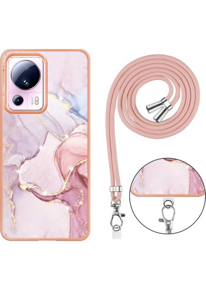 Xiaomi 13 Lite 5g Tampon Mermer Anti-Scratch Yumuşak Crossbody Kayış (Yurt Dışından)