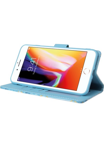 Ile Uyumlu iPhone 8 Plus/ 7 Plus Premium Mermer Vintage Pu Deri Manyetik Kapatma Kılıfı Kayışlı Kapaklı (Yurt Dışından) modelleri
