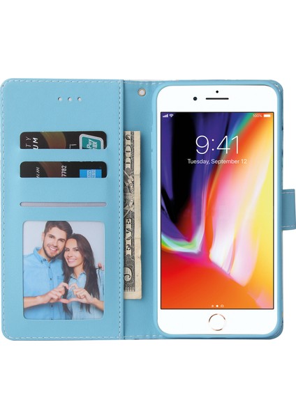 Ile Uyumlu iPhone 8 Plus/ 7 Plus Premium Mermer Vintage Pu Deri Manyetik Kapatma Kılıfı Kayışlı Kapaklı (Yurt Dışından) fırsatları