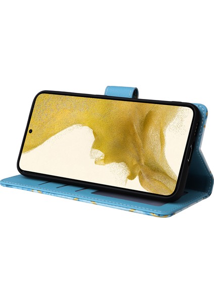 Ile Uyumlu Samsung Galaxy S23 Plus 5g Premium Mermer Vintage Pu Deri Manyetik Kapatma Kılıfı Kayışlı Kapaklı (Yurt Dışından)