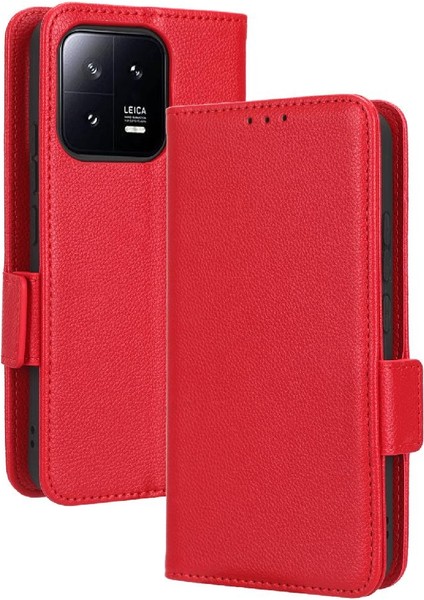 Xiaomi 13 Için Kılıf Pro Kart Yuvaları Tutucu Manyetik Pu Deri Yan Toka (Yurt Dışından)