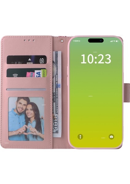 Ile Uyumlu iPhone 15 Pro Max Premium Mermer Vintage Pu Deri Manyetik Kapatma Kılıfı Kayışlı Kapaklı (Yurt Dışından) fırsatları