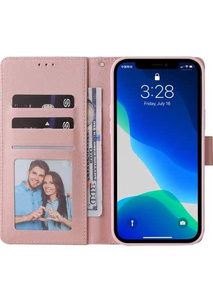 Ile Uyumlu iPhone 13 Pro Premium Mermer Vintage Pu Deri Manyetik Kapatma Kılıfı Kayışlı Kapaklı (Yurt Dışından) modelleri