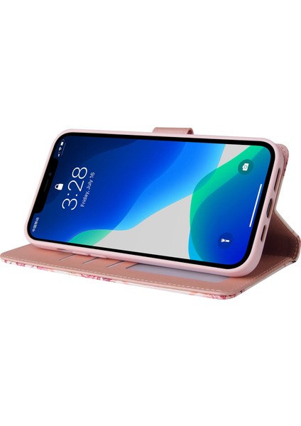Ile Uyumlu iPhone 13 Pro Premium Mermer Vintage Pu Deri Manyetik Kapatma Kılıfı Kayışlı Kapaklı (Yurt Dışından) fırsatları