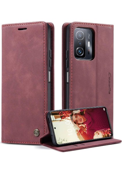 Xiaomi 11T Için Flip CASE/11T Pro Flip Folio Kitap Vintage Pu Deri Cüzdan (Yurt Dışından)