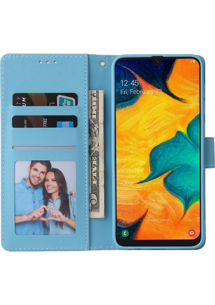Ile Uyumlu Samsung Galaxy A30/ A20 Premium Mermer Vintage Pu Deri Manyetik Kapatma Kılıfı Kayışlı Kapaklı (Yurt Dışından) modelleri