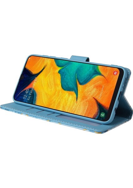 Ile Uyumlu Samsung Galaxy A30/ A20 Premium Mermer Vintage Pu Deri Manyetik Kapatma Kılıfı Kayışlı Kapaklı (Yurt Dışından) fırsatları