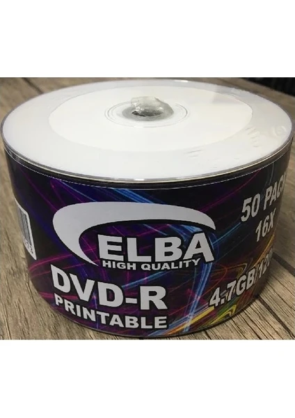 Dvd-R 4,7GB-120MIN 50LI 16X Printable Dvd-R Shrink