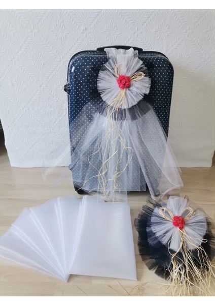 10 Adet 100X300 Kristal Gelin Damat Bohça Süsleme Tülü 10 Adet