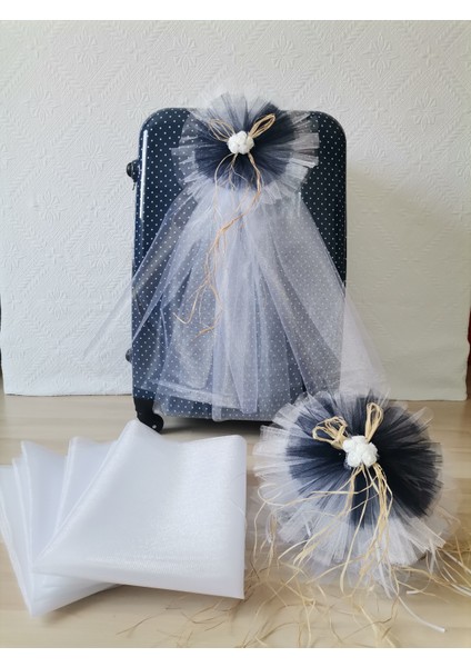 10 Adet 100X300 Kristal Gelin Damat Bohça Süsleme Tülü 10 Adet