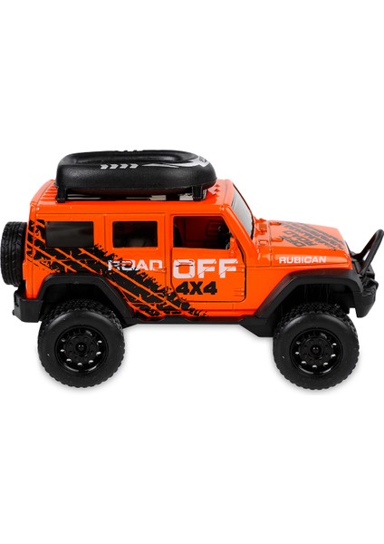 Çek Bırak Metal Off-Road Jeep Araba Turuncu