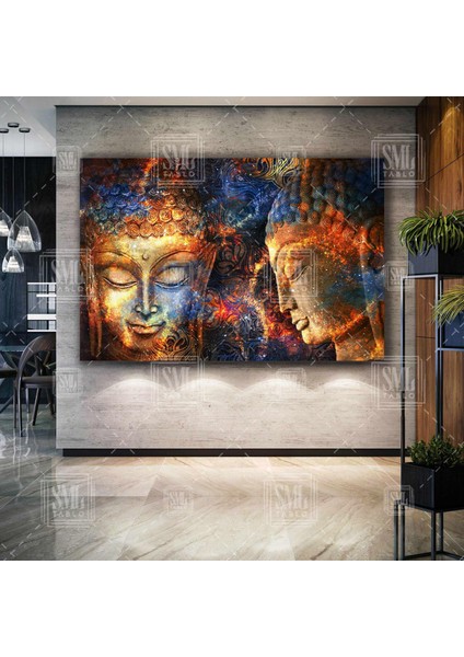 Buda Heykeli Huzur Meditasyon Arınma Budizm Yatay Kanvas Tablo