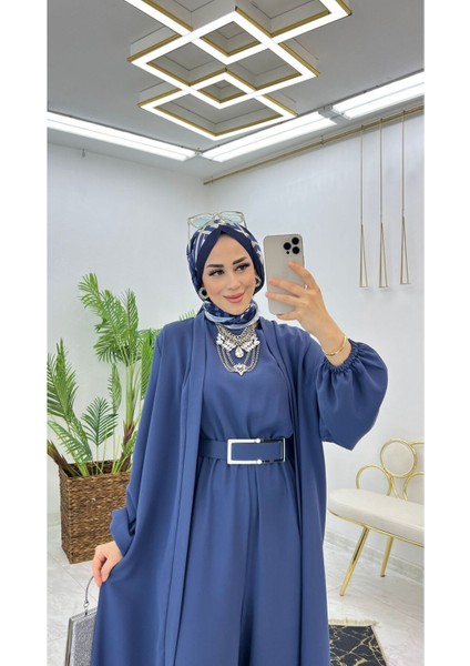 Birinci Sınıf Premium Çift Taraflı Dubai Krep Kumaş Tulumlu Abaya Takım modelleri