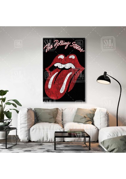 Rolling Stones Rock Muzik Efsanesi Mick Jagger Dikey Kanvas Tablo
