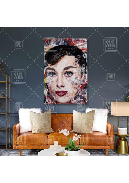 Audrey Hepburn Audrey Kathleen Ruston Moda Ikonu Dikey Kanvas Tablo