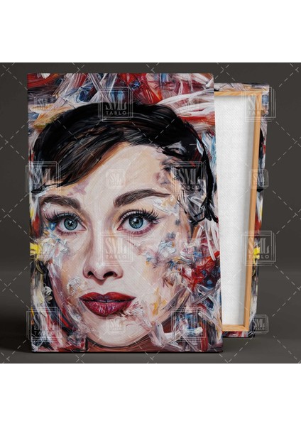 Audrey Hepburn Audrey Kathleen Ruston Moda Ikonu Dikey Kanvas Tablo