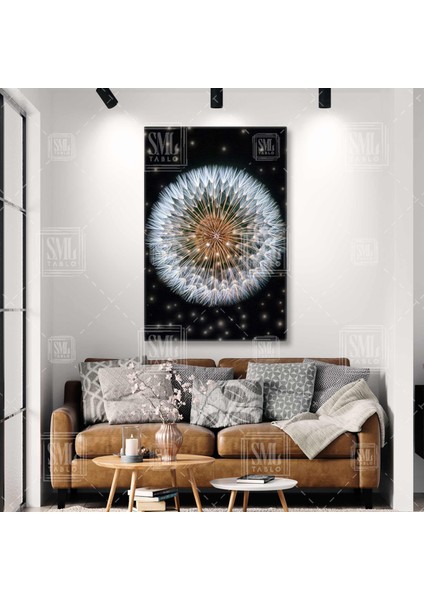 Karahindiba Çiçeği Püf Üfle Kara Hindiba Çiçeği Dikey Kanvas Tablo