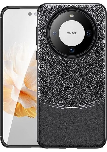 Huawei 60 Pro Kılıf Niss Deri Desen Silikon