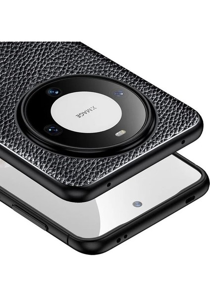 Huawei 60 Pro Kılıf Niss Deri Desen Silikon