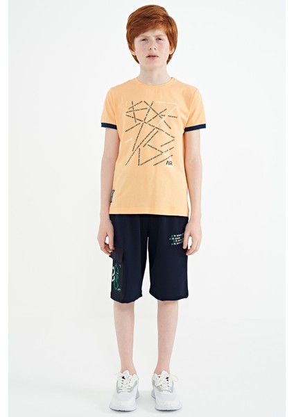 Kavun Içi Minimal Yazı Baskılı Standart Kalıp O Yaka Erkek Çocuk T-Shirt - 11132 fiyatları