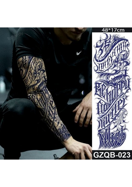 1 Ay Kalıcı Gerçekci Geçici Yazı Model Dövme Tattoo