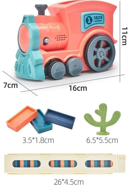 Baby - Işıklı Sesli Domino Tren - Otomatik Domino Dizilimi - Eğitici Oyuncak - Tren, 30 Domino Taşı ve Kaktüs - Pembe fiyatları