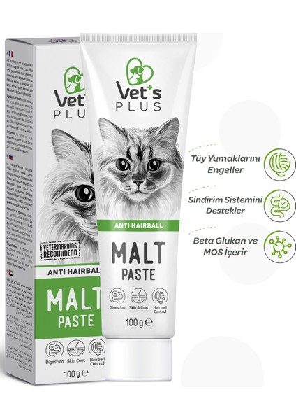 Anti-Hairball Malt Macun 100gr (Tüy Yumağı Önleyici)