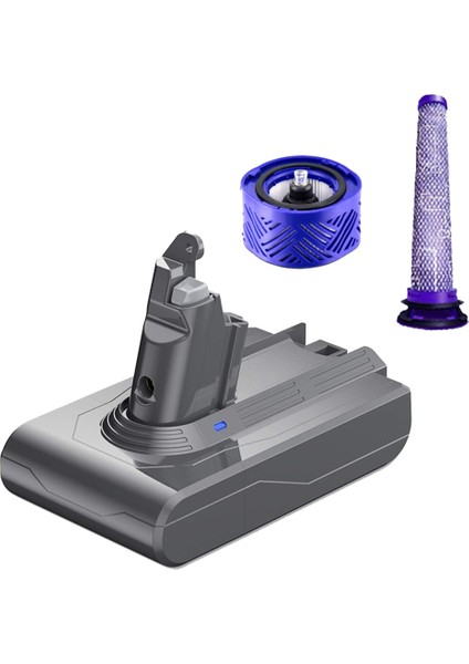 21.6 V V6 DC62 Pil Adaptörü + Ön/arka Filtreler Dyson V6 SV04 SV03 DC58 DC59 DC61 DC74 Hayvan DC72 Vakum Için Değiştirin (Yurt Dışından)