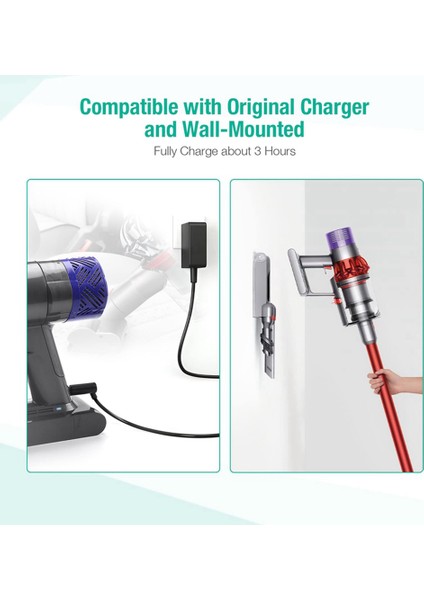 21.6 V V6 DC62 Pil Adaptörü + Ön/arka Filtreler Dyson V6 SV04 SV03 DC58 DC59 DC61 DC74 Hayvan DC72 Vakum Için Değiştirin (Yurt Dışından)