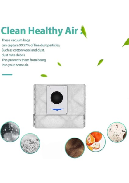 6 Adet Toz Torbası Ecovacs Deebot T20/T20MAX/T20PRO/X1 OMNI/T10 Omni/turbo Robotlu Süpürge Yedek Parçalar (Yurt Dışından)