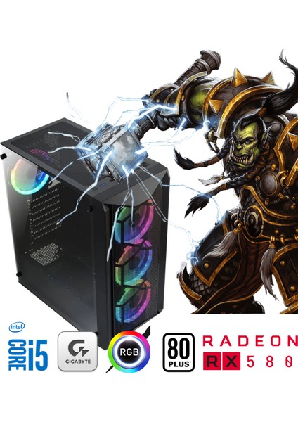 Gaming İ5-RX580 Intel I5 11400F 16GB Ddr4 512 GB SSD RX580 8gb