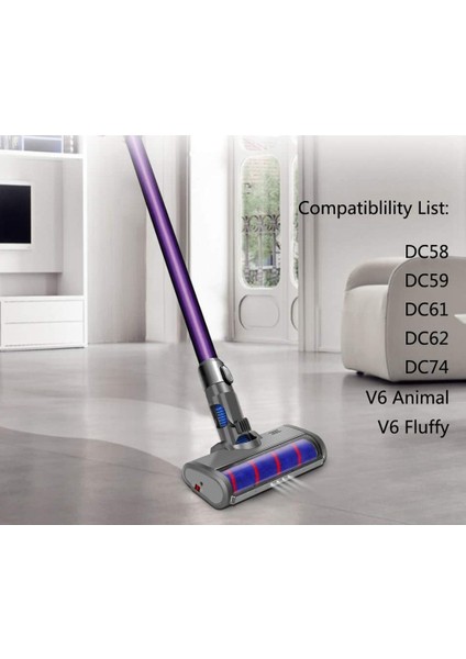Dyson Akülü Elektrikli Süpürge V6 /DC58/DC59/DC61/DC62/DC74 Modelleri Için LED Farlı Yumuşak Silindir Temizleme Kafası (Yurt Dışından) fiyatları