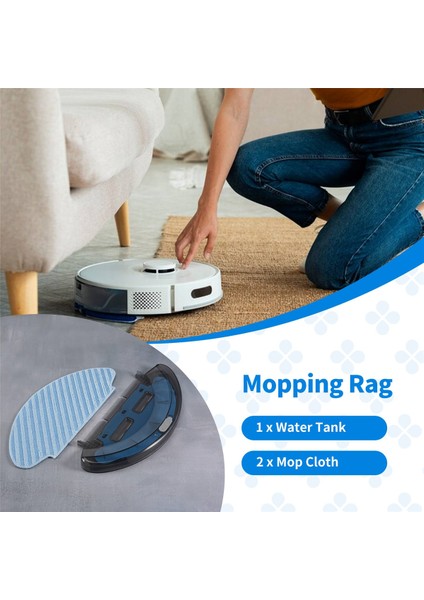 Su Deposu Paspas Paçavraları Tefal RG6875 Robotlu Süpürge Isweep X3 Parçaları Aksesuarları Için Yedek (Yurt Dışından)