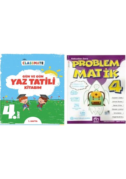 4. Sınıf Gün ve Gün Yaz Tatili Kitabım ve Problematik Kolaydan Zora