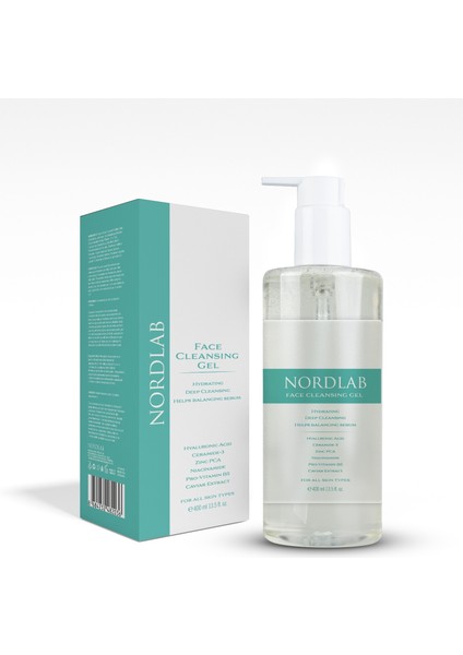 Yüz Temizleme Jeli Canlandırıcı 400 ml Hyaluronic Acid Ceramide Zinc Pca