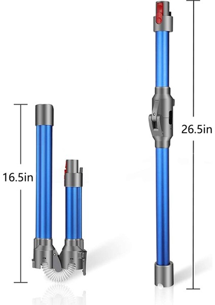 Dyson V11 V10 V8 V7 Elektrikli Süpürgeler Için Yedek Alüminyum Katlanabilir Uzatma Tüpü Esnek ve Bükülebilir Vakum Tüpü (Yurt Dışından) modelleri