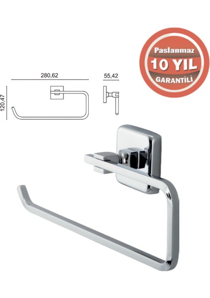 Çelik Banyo KU10-050 Kumru Açık Kağıt Havluluk