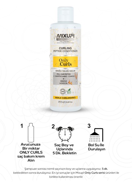 Bukleli ve Dalgalı Saçlar Için Pro-Hair Peptit,l-Karnitin,amino Kompleks Krem 250 ml