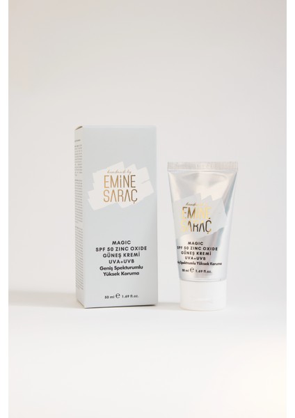 EMİNE SARAÇ Magic Spf 50 Geniş Spektrumlu Yüksek Koruma Zinc Oxide Güneş Kremi 50 ml