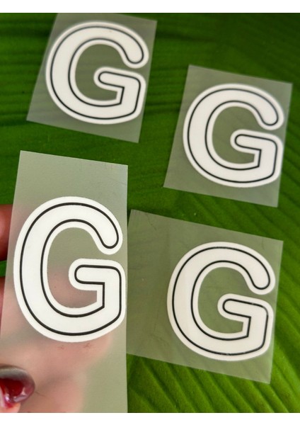 5x4 cm 4 Adet Ütü Ile Yapışan G Harfi Arma Transfer Baskı