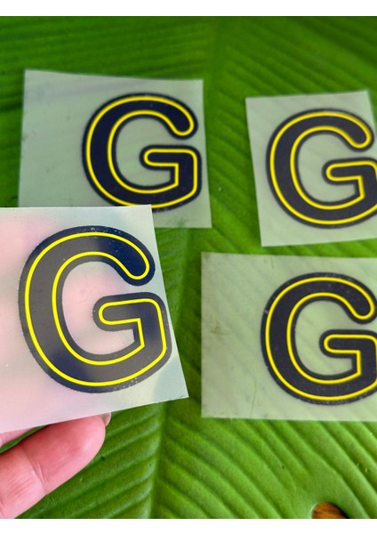 5x4 cm 4 Adet Ütü Ile Yapışan G Harfi Arma Transfer Baskı