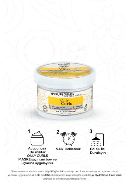 Bukleli ve Dalgalı Saçlar Için Pro-Hair Peptit,l-Karnitin,amino Kompleks Maske 250 ml