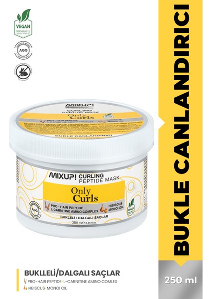 Bukleli ve Dalgalı Saçlar Için Pro-Hair Peptit,l-Karnitin,amino Kompleks Maske 250 ml fiyatları