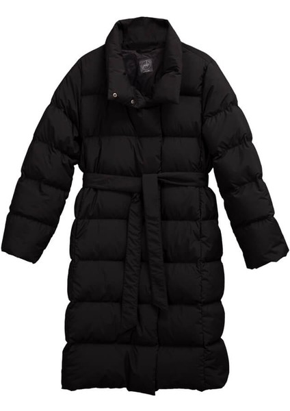 %100 Kaz Tüyü Mont Siyah XXL - Mona Koleksiyonu