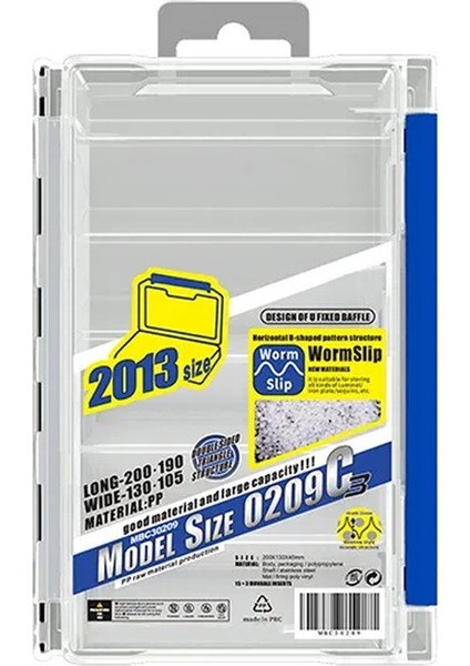 Çift ​​taraflı Yatay 12 Bölmeli Sahte Kutusu 200*130*45MM MBLB1010 fiyatları